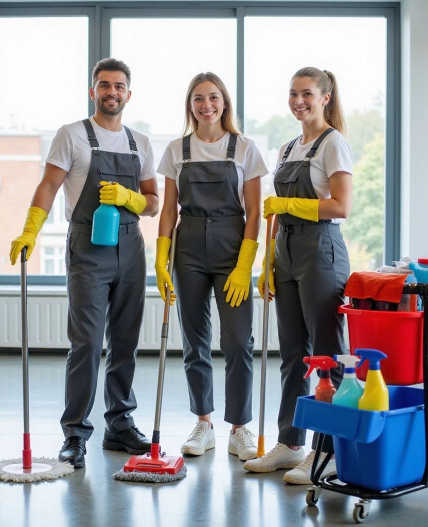Team of cleaners